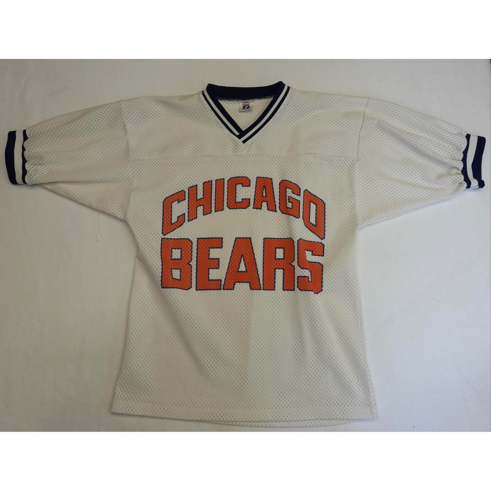 Vintage Chicago Bears Jersey Mens Large White Mesh NFL Football Logo 7 90s